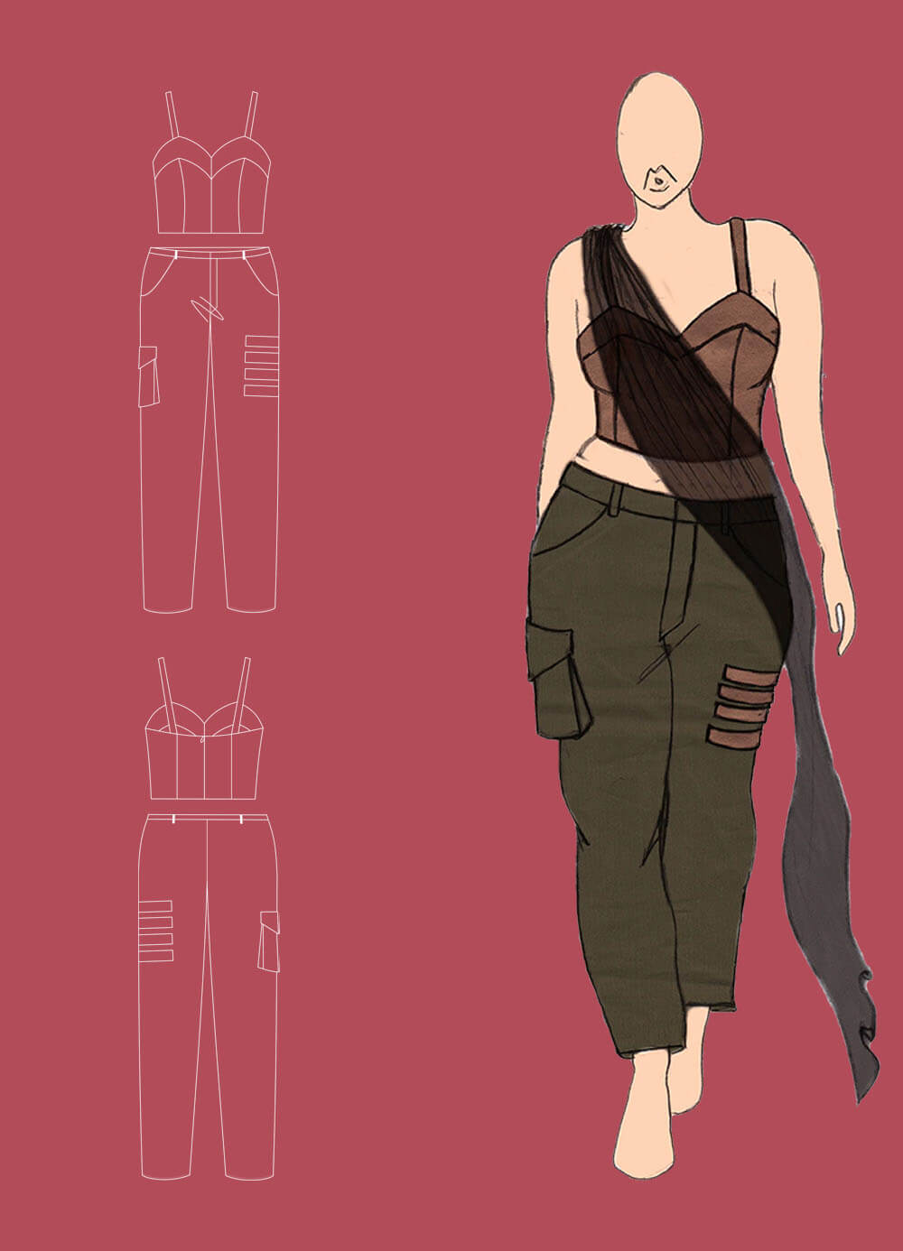 technical drawing & outfit 12 - Unite