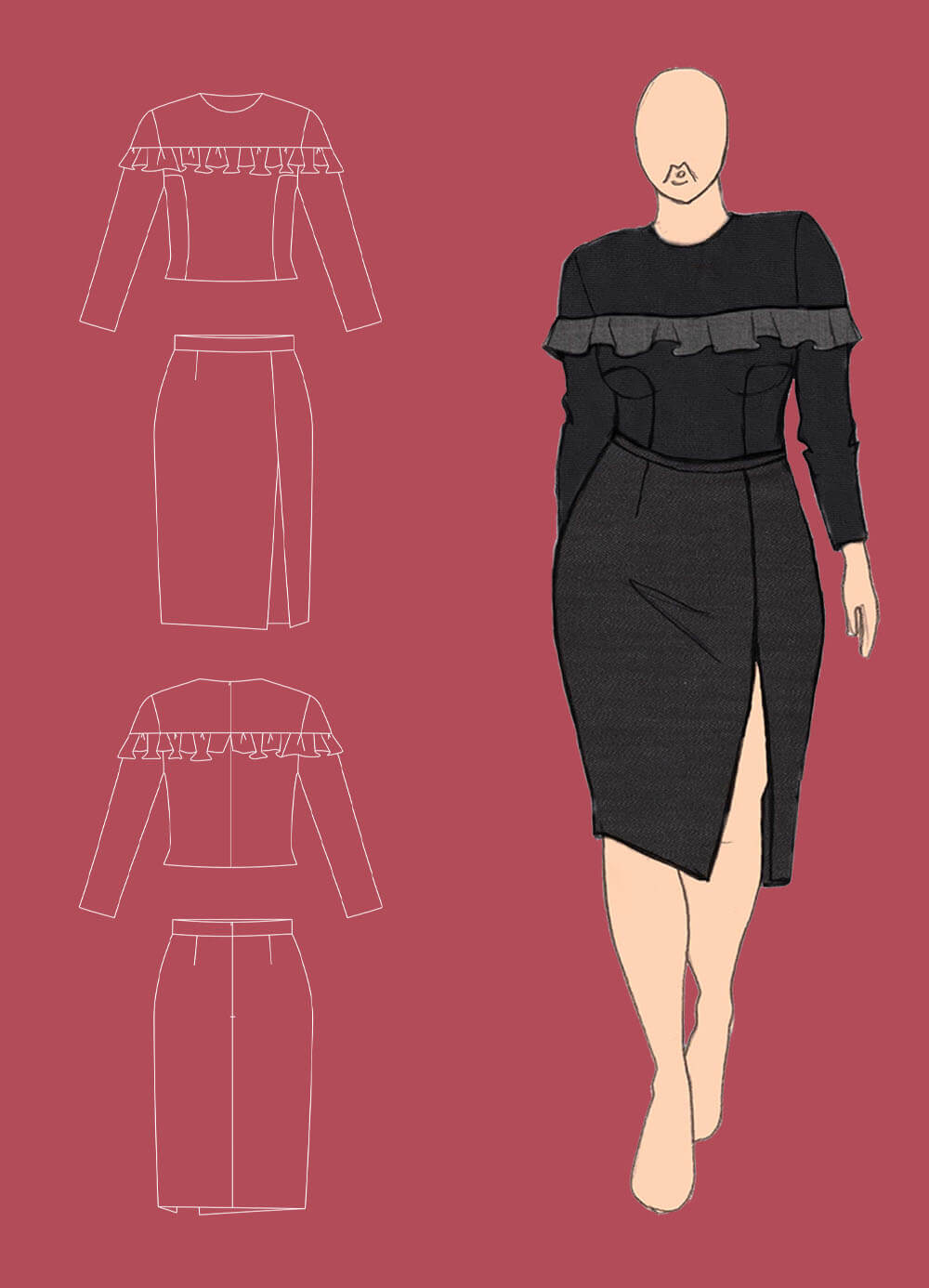 technical drawing & outfit 19 - Unite