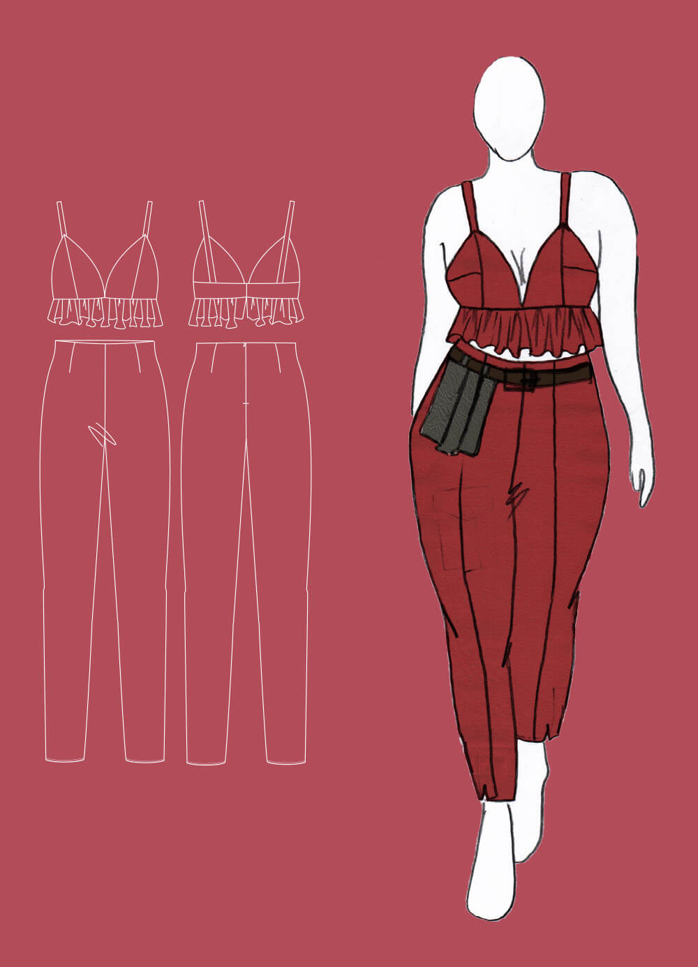 technical drawing & outfit 2 - Unite