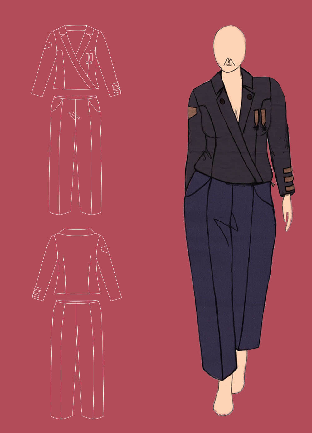 technical drawing & outfit 5 - Unite