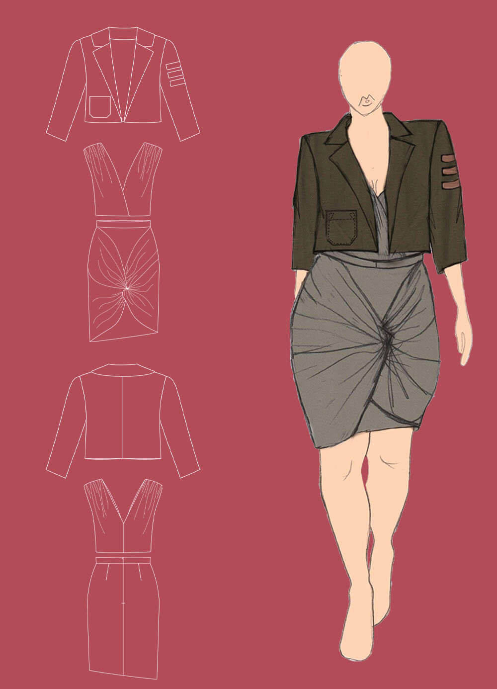 technical drawing & outfit 6 - Unite