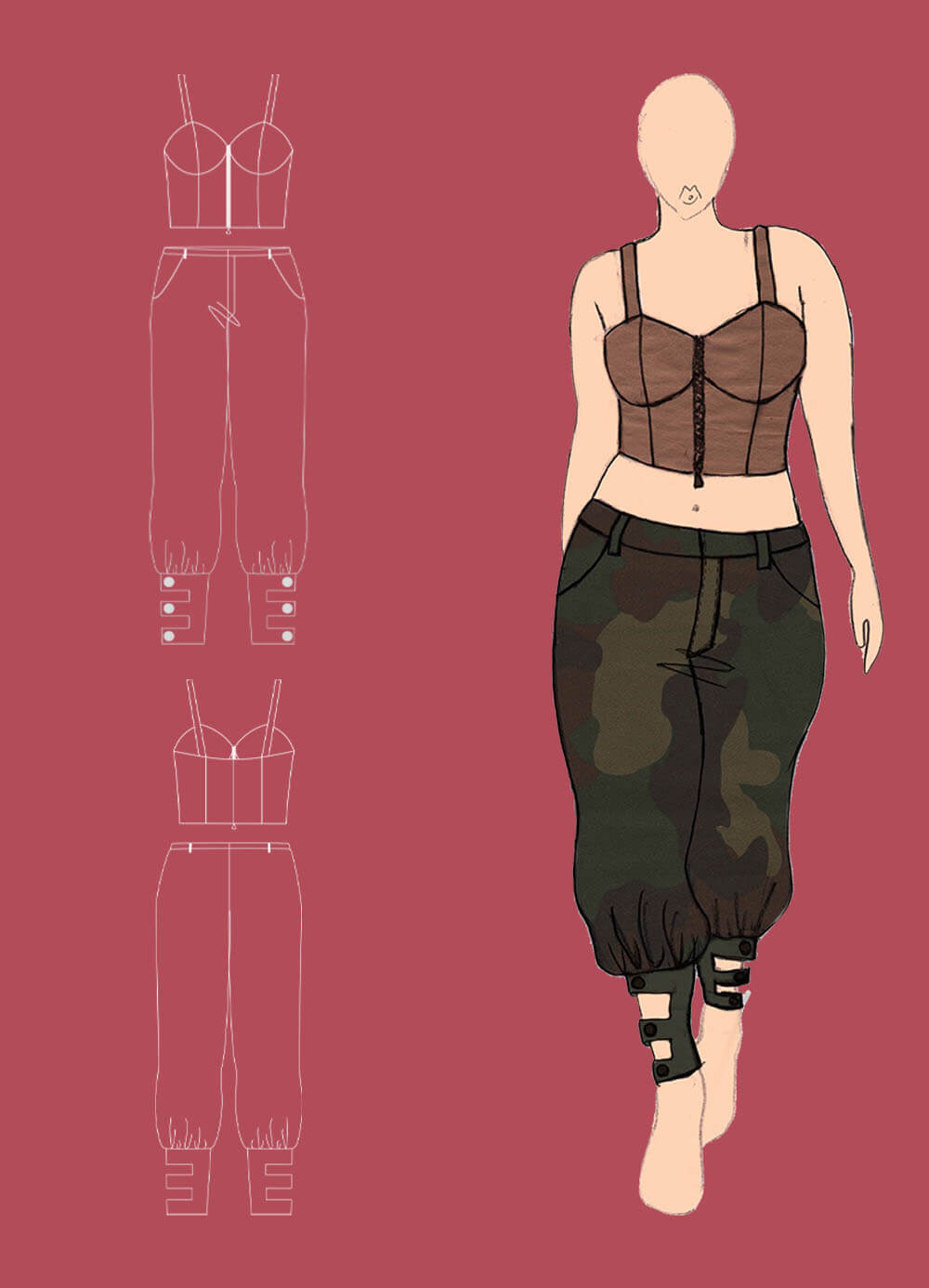 technical drawing & outfit 9 - Unite